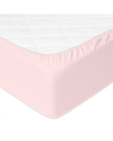 Prześcieradło nieprzemakalne jersey 140x200x20 z gumką róż kwarcowy MATEX