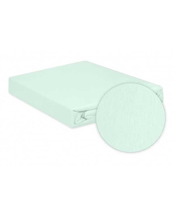 Prześcieradło nieprzemakalne jersey 140x200x20 z gumką jasnomiętowe MATEX
