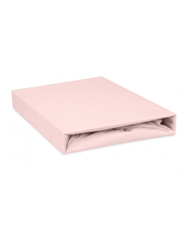 Prześcieradło nieprzemakalne jersey 160x200x20 z gumką róż kwarcowy MATEX