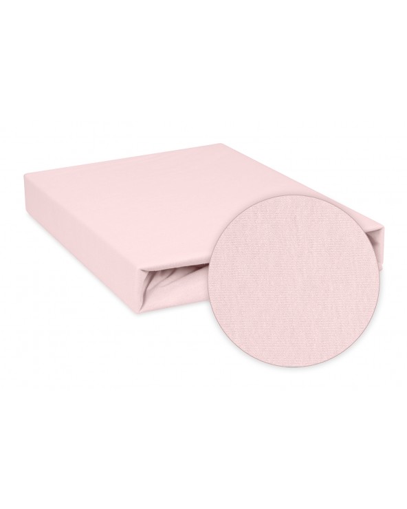 Prześcieradło nieprzemakalne jersey 90x200x20 z gumką róż kwarcowy MATEX