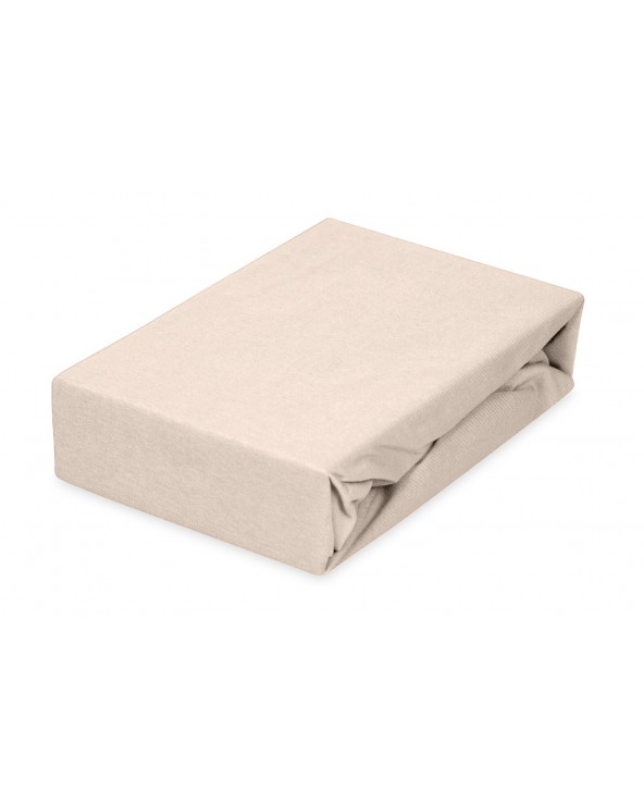 Prześcieradło nieprzemakalne jersey 90x200x20 z gumką cappuccino MATEX