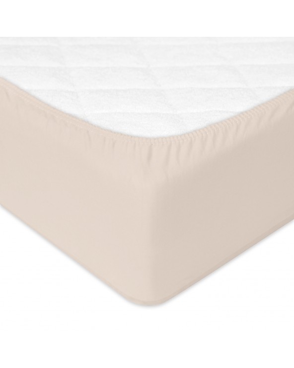 Prześcieradło nieprzemakalne jersey 90x200x20 z gumką cappuccino MATEX