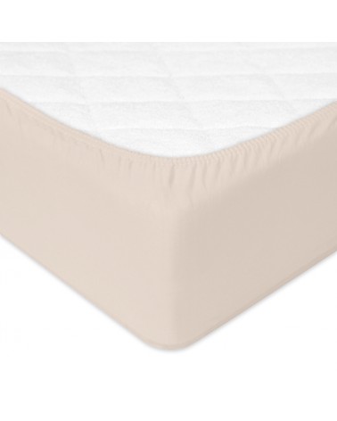Prześcieradło nieprzemakalne jersey 90x200x20 z gumką cappuccino MATEX