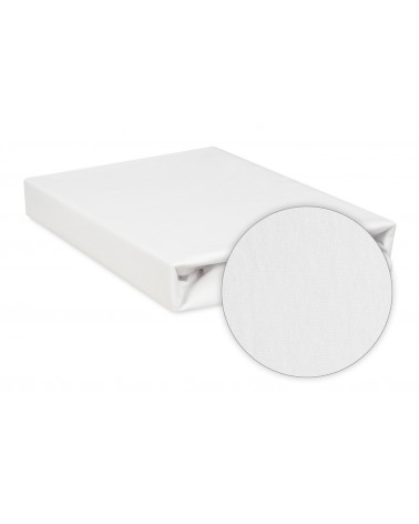 Prześcieradło wysokie nieprzemakalne jersey 90x200x30 z gumką białe MATEX