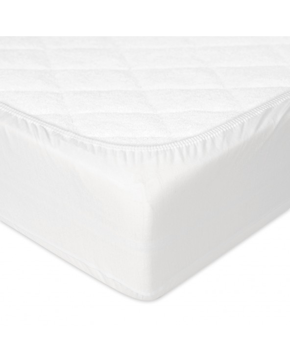 Prześcieradło wysokie nieprzemakalne jersey 90x200x30 z gumką białe MATEX