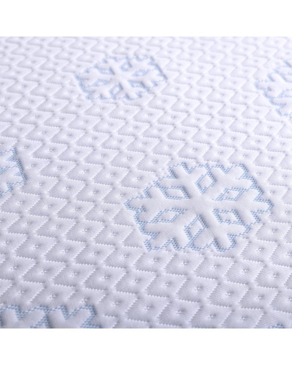 Wysokie prześcieradło chłodzące nieprzemakalne 160x200x30 Frosty z gumką białe MATEX