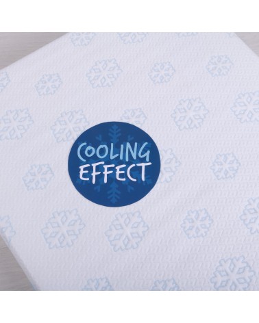 Wysokie prześcieradło chłodzące nieprzemakalne 90x200x30 Frosty z gumką białe MATEX