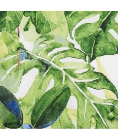 Pościel satyna bawełniana Monstera 160x200 + 2x70x80 z zamkiem