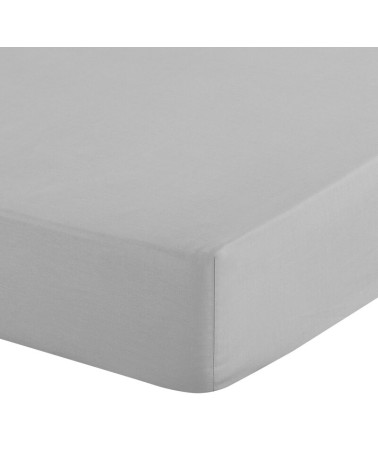 Prześcieradło wysokie makosatyna 200x220x30 z gumką Basic srebrne Eurofirany