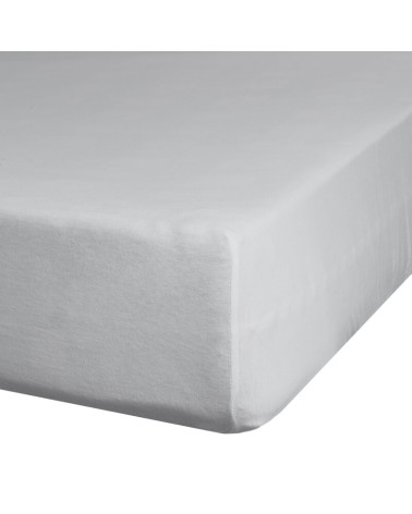 Prześcieradło wysokie bawełna jersey 220x240x30 z gumką srebrne Eurofirany