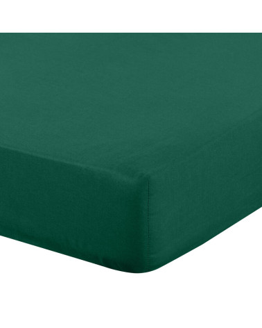 Prześcieradło wysokie makosatyna 200x220x30 z gumką Basic zielone Eurofirany