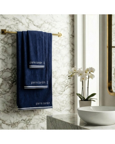 Ręcznik bawełna 30x50 + 50x90 + 70x140 kpl 3 szt Pierre Cardin Rocco granatowy Eurofirany