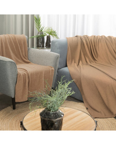 Koc z bukli baranek 150x200 Bukla beżowy Eurofirany