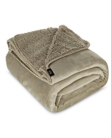 Koc sherpa baranek 200x220 Tedy beżowy Eurofirany