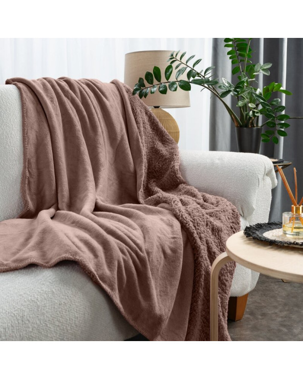 Koc sherpa baranek 70x160 Tedy mocha Eurofirany