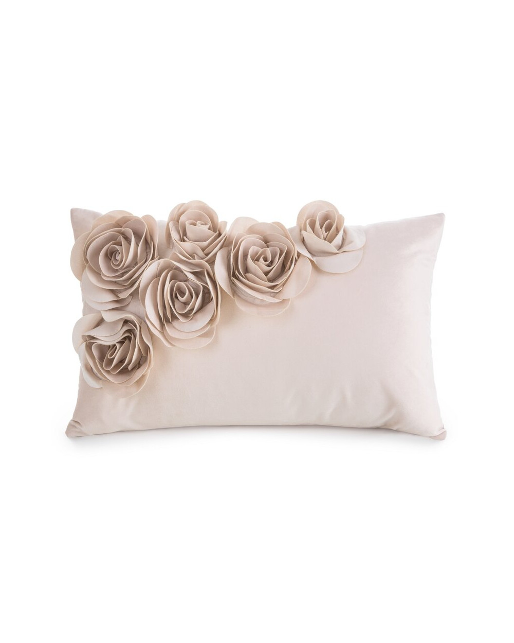 Poszewka velvet 30x50 Flores 1 pudrowa Eurofirany
