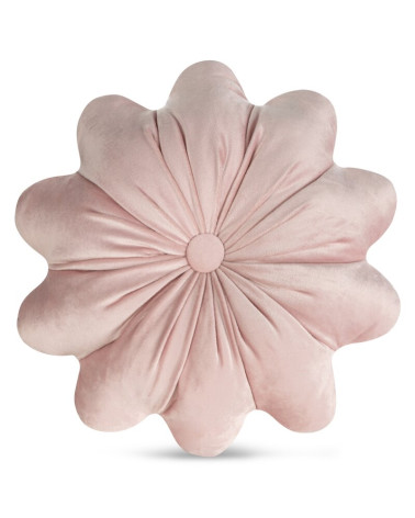 Poduszka dekoracyja okrągła velvet 40cm Flores pudrowa Eurofirany
