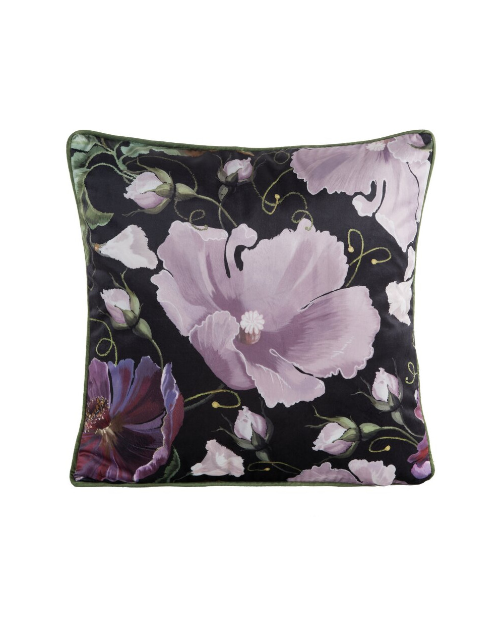 Poszewka velvet 45x45 Velvet 116 czarna/fioletowa Eurofirany