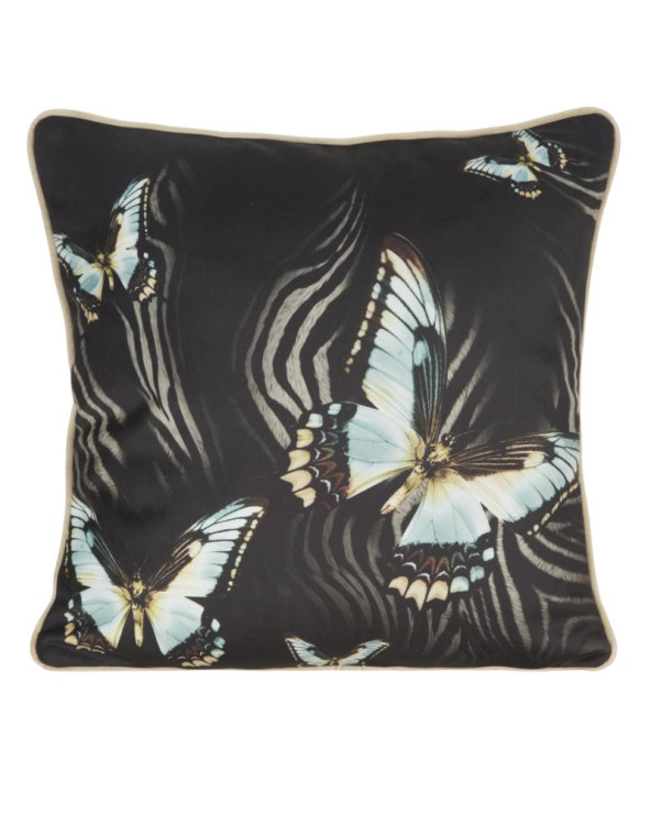 Poszewka velvet 45x45 Eva 15B czarna/miętowa Eurofirany