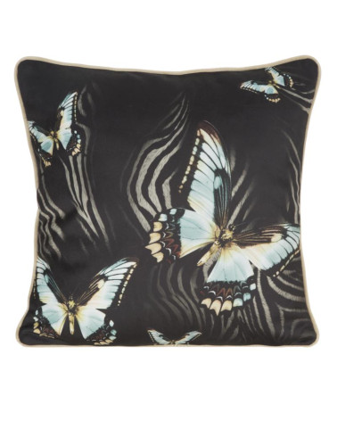 Poszewka velvet 45x45 Eva 15B czarna/miętowa Eurofirany