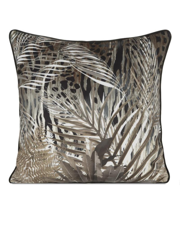 Poszewka velvet 60x60 Eva 17A czarna/brązowa Eurofirany