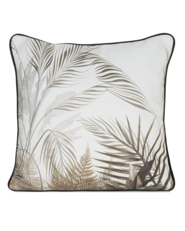 Poszewka velvet 45x45 Eva 17B biała/ciemnozielona Eurofirany