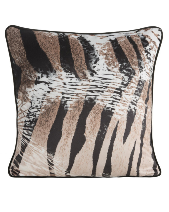 Poszewka velvet 45x45 Eva 21B brązowa/czarna Eurofirany