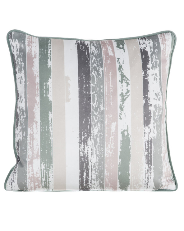 Poszewka velvet 60x60 Inez biała/zielona Eurofirany