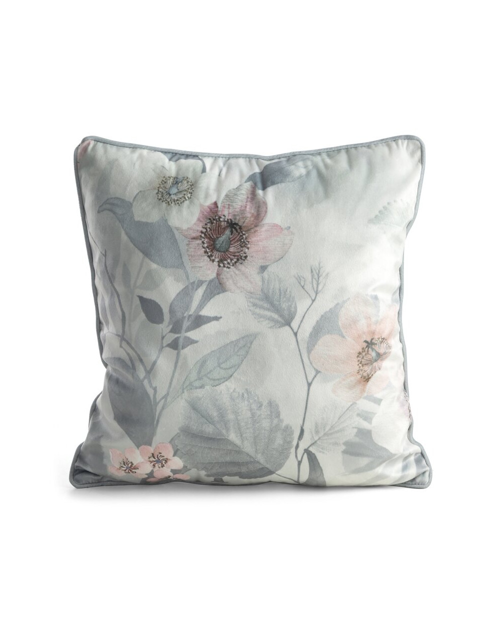 Poszewka velvet 45x45 Elia biała/srebrna Eurofirany 