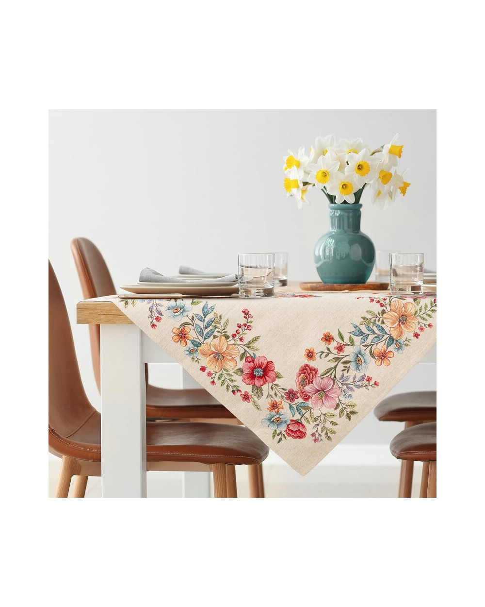 Obrus 100x100 Cho 1413 naturalny Eurofirany