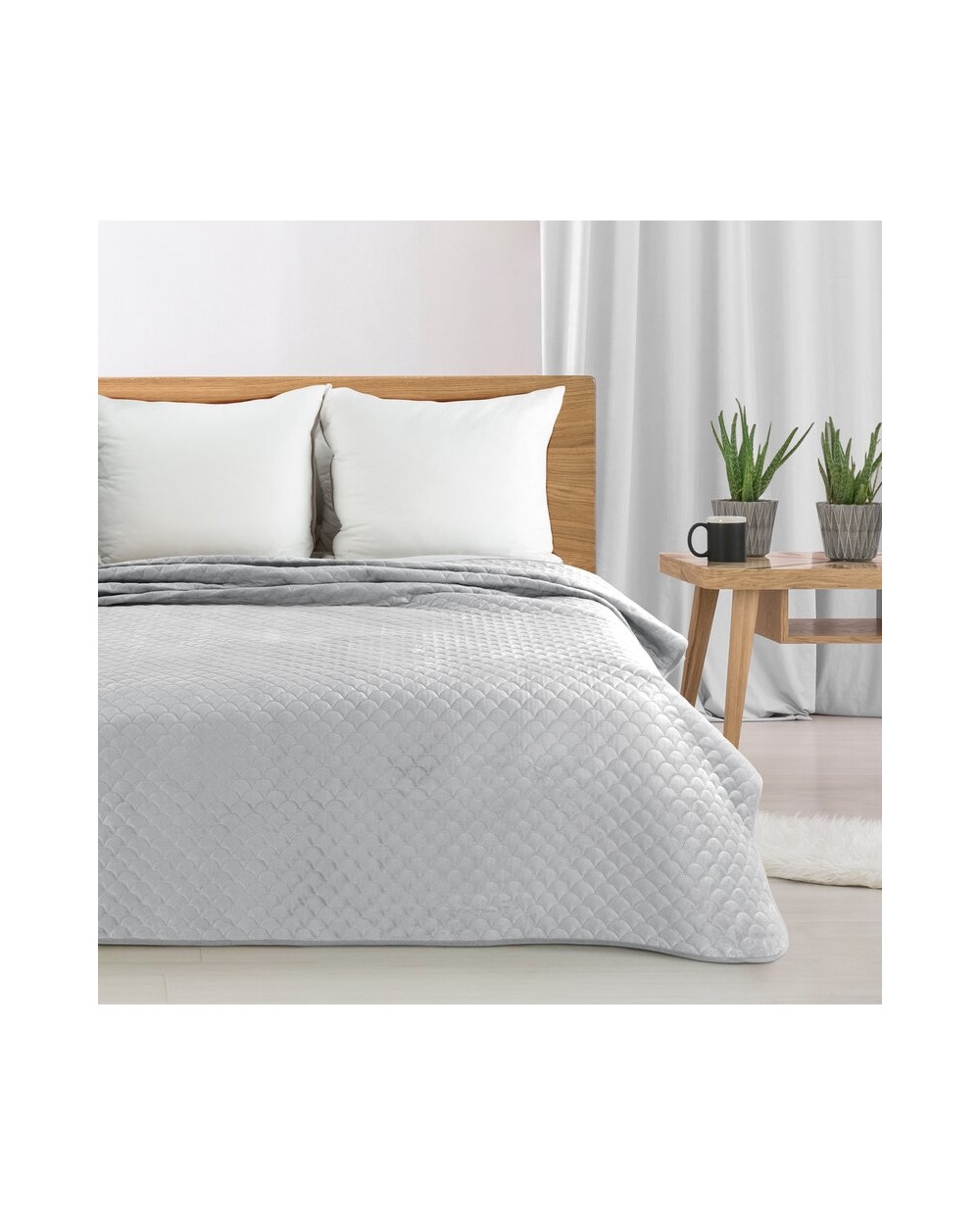 Narzuta velvet 170x210 Ariel srebrna Eurofirany