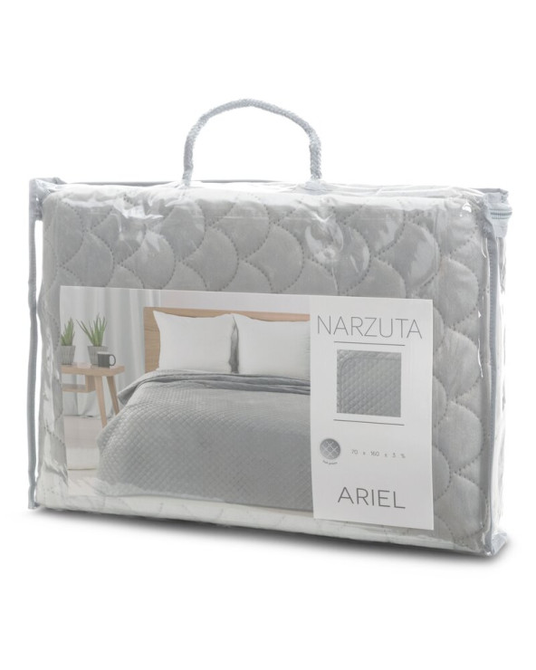 Narzuta velvet 170x210 Ariel srebrna Eurofirany