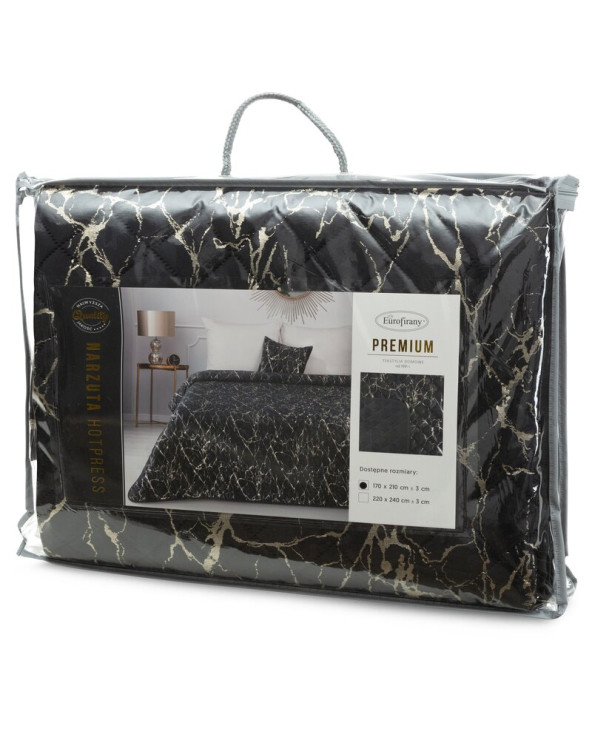 Narzuta velvet 170x210 Blink czarna Eurofirany