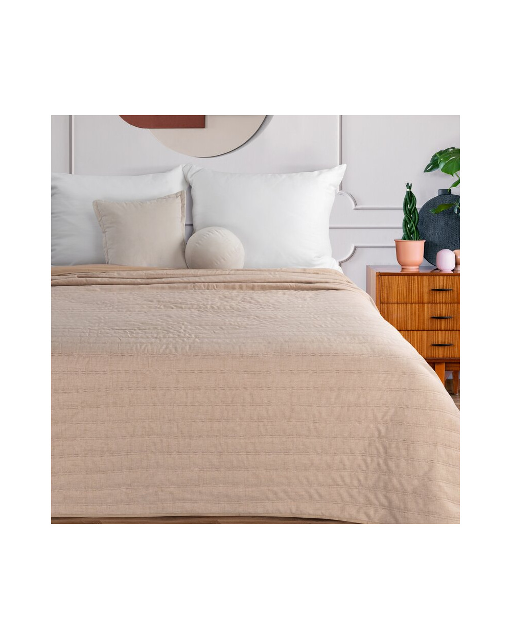 Narzuta mikrofibra 220x240 Selen morelowa Eurofirany
