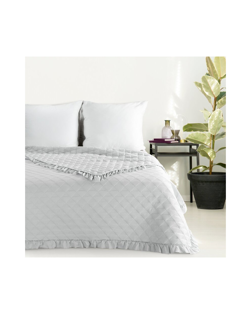 Narzuta mikrofibra 220x240 Vanesa srebrna Eurofirany