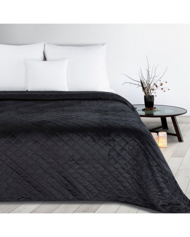 Narzuta velvet 170x210 Luiz 5 czarna Eurofirany