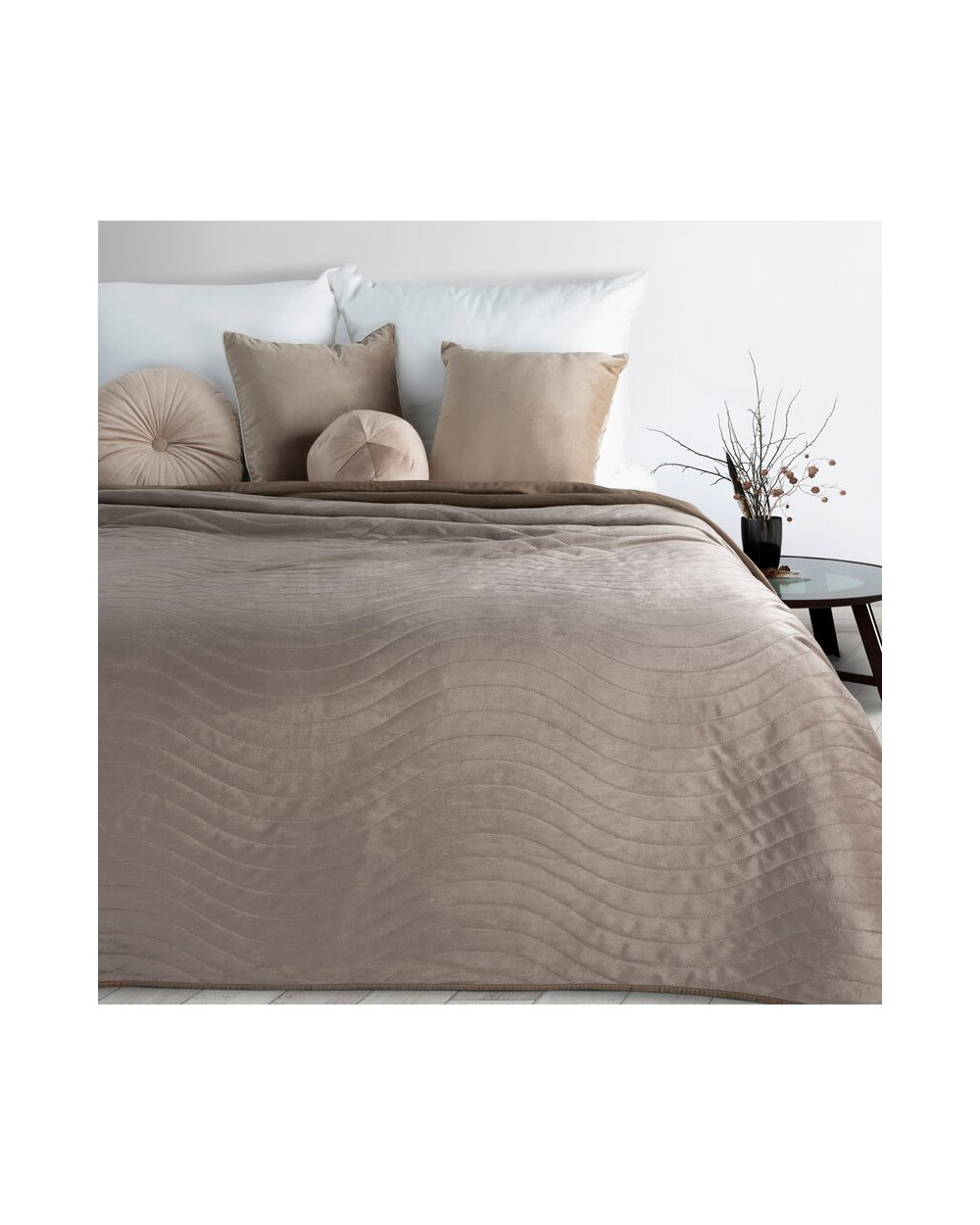 Narzuta velvet 220x240 Luiz 10 beżowa Eurofirany