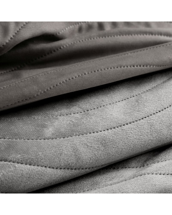 Narzuta velvet 220x240 Luiz 10 stalowa Eurofirany