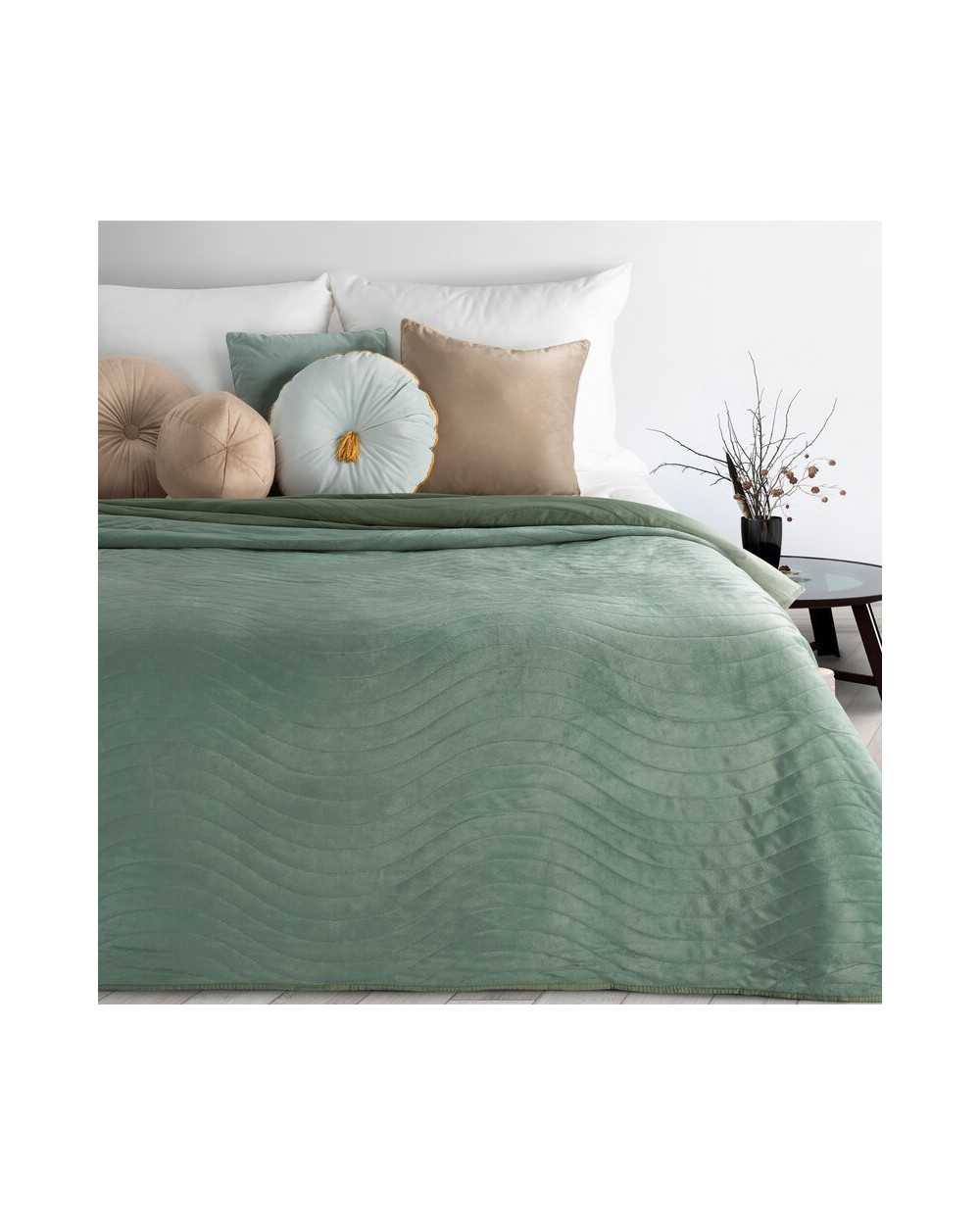 Narzuta velvet 220X240 Luiz 10 zielona Eurofirany