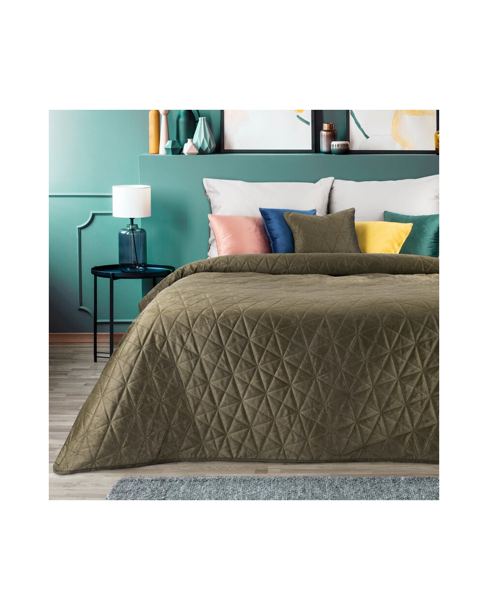 Narzuta velvet 170x210 Luiz 3 brązowa Eurofirany