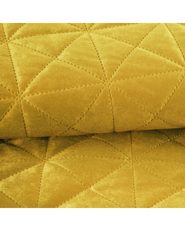Narzuta velvet 170x210 Luiz 3 musztardowa Eurofirany