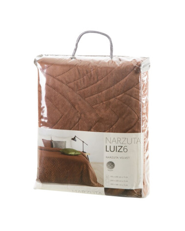 Narzuta velvet 170x210 Luiz 6 ceglasta Eurofirany