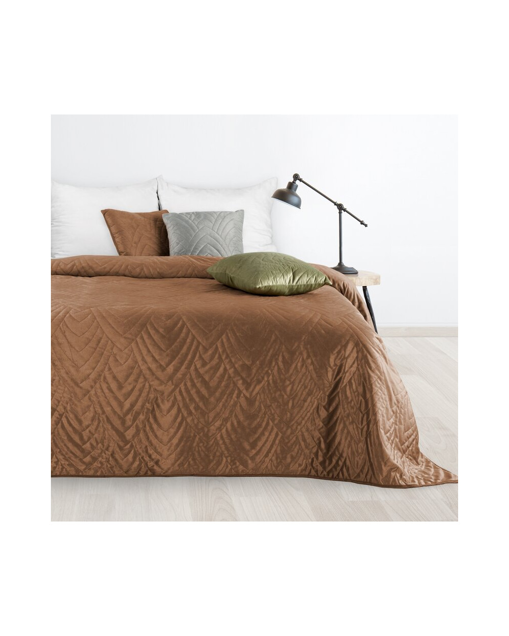 Narzuta velvet 220x240 Luiz 6 ceglasta Eurofirany