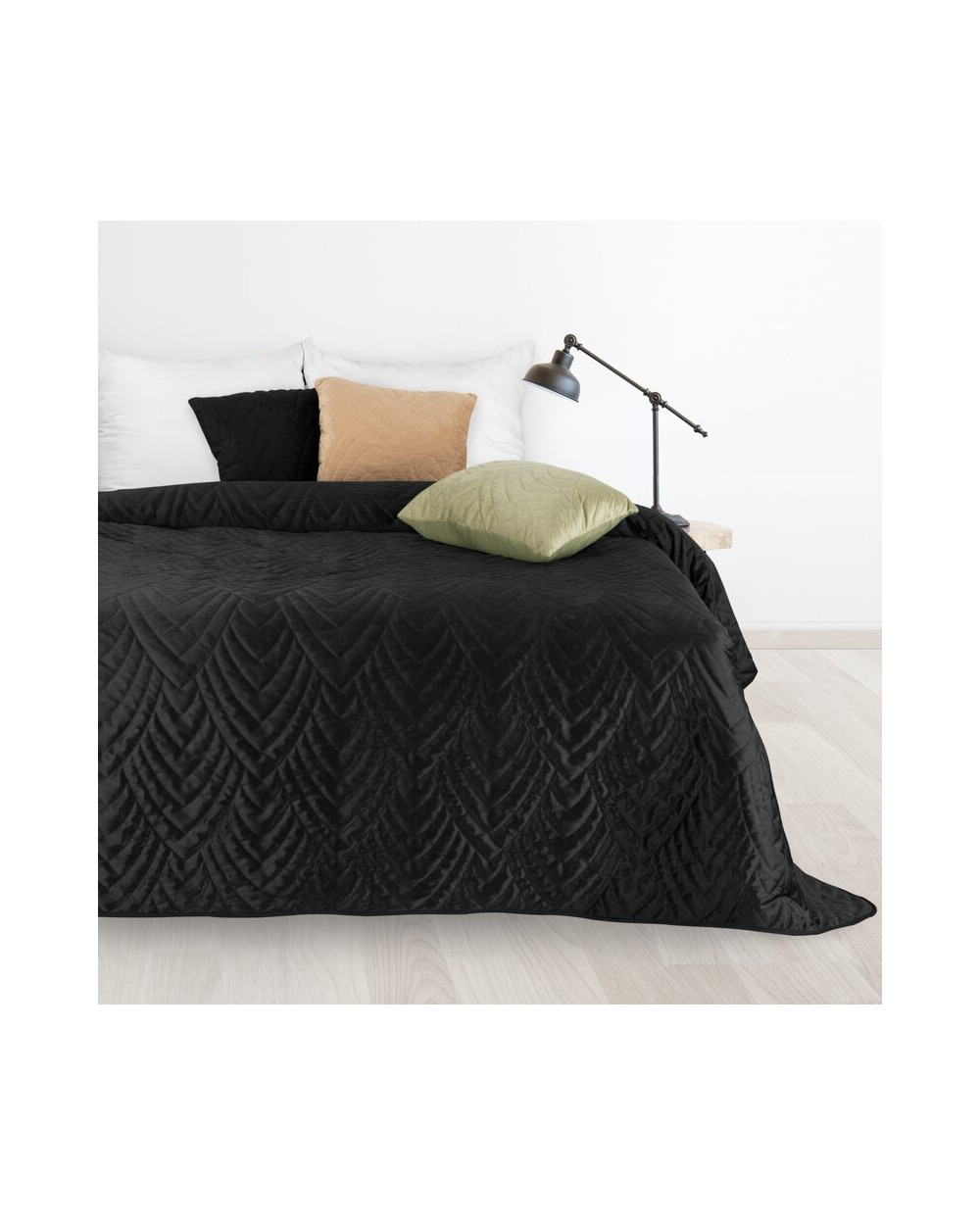 Narzuta velvet 220x240 Luiz 6 czarna Eurofirany