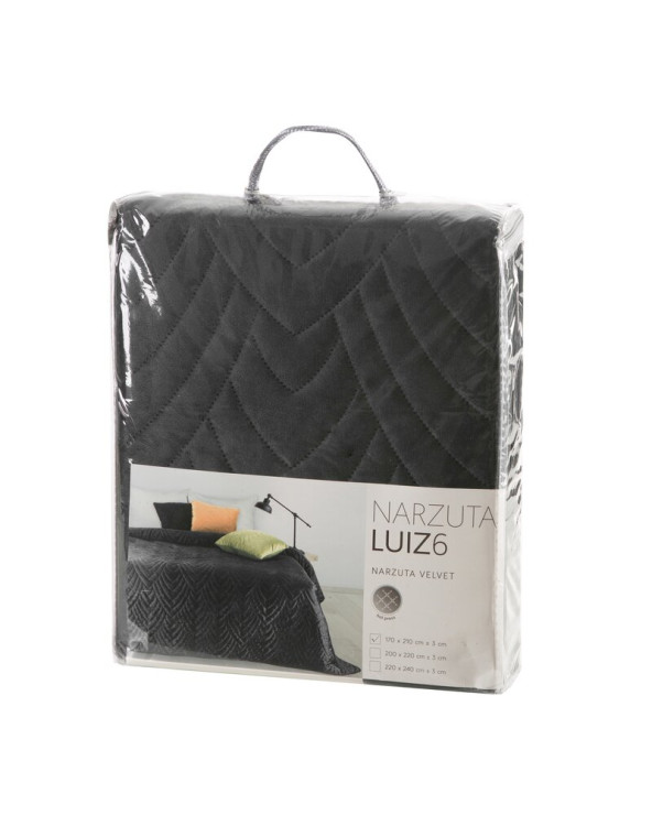 Narzuta velvet 220x240 Luiz 6 czarna Eurofirany