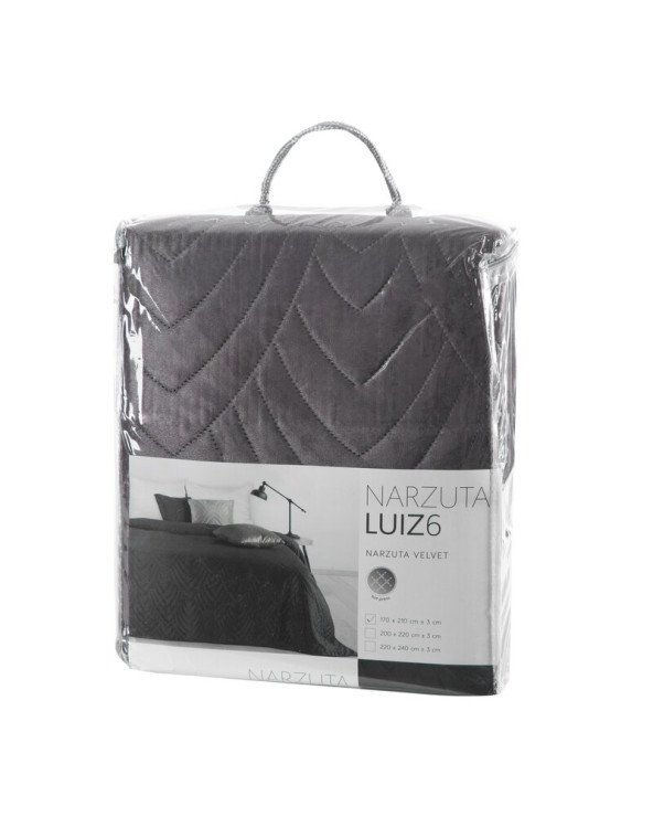 Narzuta velvet 220x240 Luiz 6 grafitowa Eurofirany