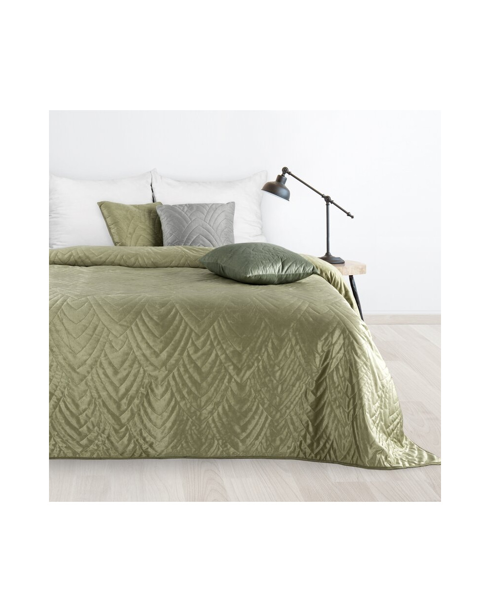 Narzuta velvet 200x220 Luiz 6 jasnozielona Eurofirany