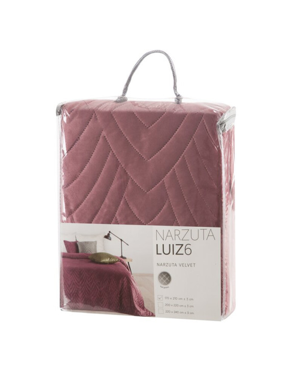 Narzuta velvet 220x240 Luiz 6 różowa Eurofirany