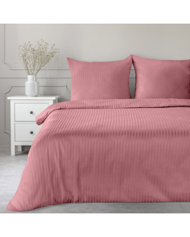 Pościel adamaszek 140x200 + 1x70x80 Vera rózowa Eurofirany