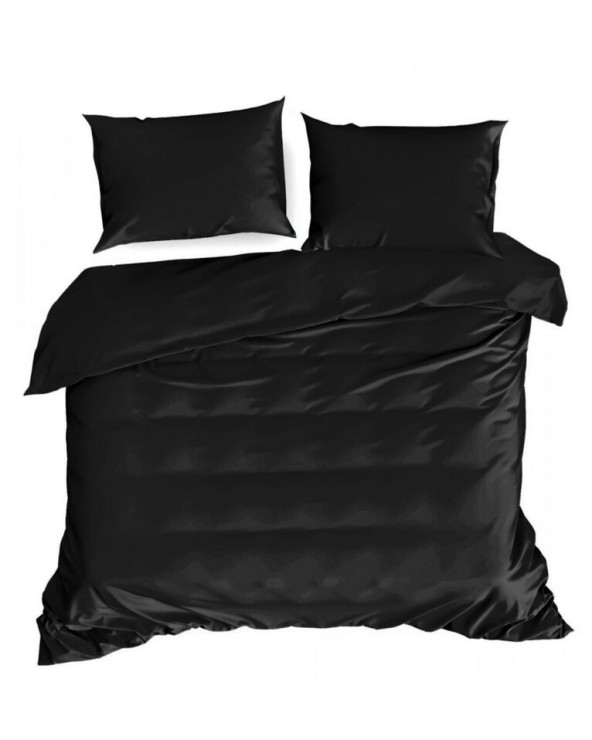 Pościel polycotton 200x220 + 2x70x80 Harmony czarna Eurofirany